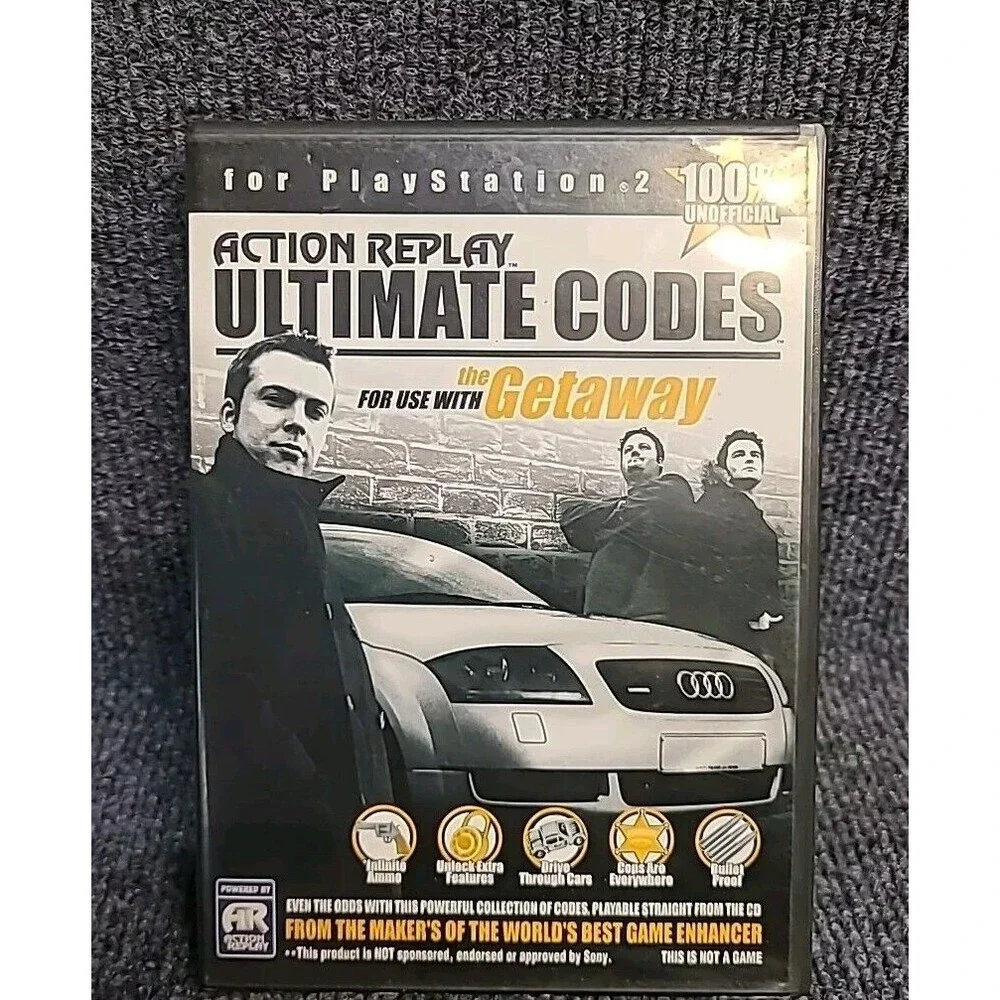 PS2 Action Replay Ultimate Codes: The Getaway (Sony PlayStation 2) Complete!!!